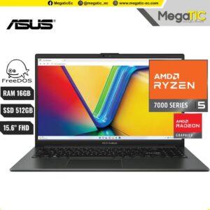 Laptop Asus Vivobook-Ryzen 5 - mochila y mouse Asus de regalo